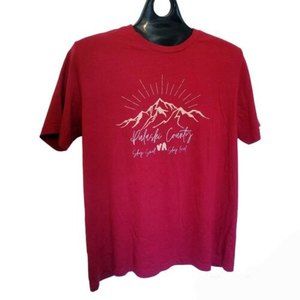 pulaski county virginia t shirt shop small shop local maroon cotton usa sz xl